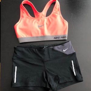 NIKE DRI-FIT BUNDLE! XS Bra +  XS Shorts